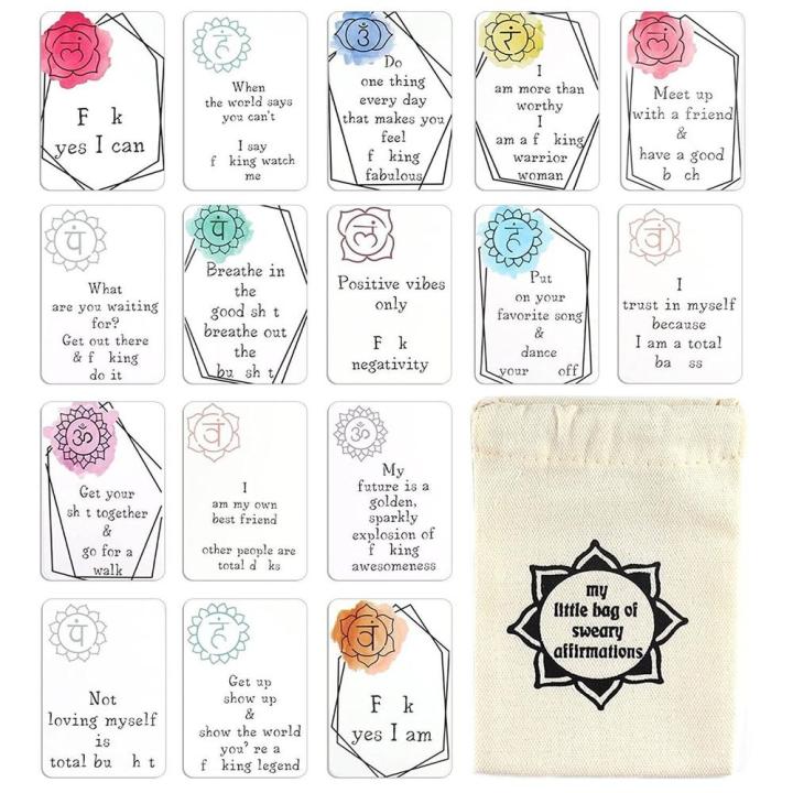 Vibrant colors Affirmation cards Thought-provoking Bulk packaging  material Funny positive affirmations cards Compact size Premium quality Bulk 2022 cards for Self-care Daily affirmations Mental