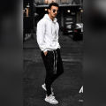 Track Suit -Amazing Plain Tracksuit Thick & Fleece Fabric Full Sleeves Rib Hoodie & Trouser for Winter Elegant Track Suit Trendy Fashion Wear For Men N Boys. 