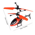 Alsimba Flying Helicopter Hand Induction Control With LED Light Gravity Sensor USB Rechargeable Toy For Kids - No Remote Required - Size Approx. 8 inches - Red. 