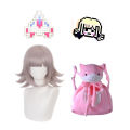 MeetLife Chiaki Nanami Wig With Hair Pin Anime Danganronpa Cosplay Wig Chiaki Nanami Backpack Bag for Women Girls. 