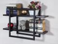 PVC BOX  WALL HANGING SHELF BLACK WITH BLACK. 