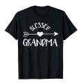 Blessed Grandma Shirt Cute Tribal Arrow And Heart Gran Gift Dominant Men's T Shirt Harajuku Camisas Cotton Tops Shirt Casual. 
