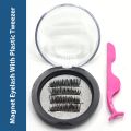 4pcs Magnetic Eyelash With Eyelash Applicator Tweezers Tool. 