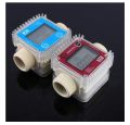 Flow Meter K24 Turbine Digital Diesel Fuel Oil Flow Meter Gauge For Chemicals Liquid Water Air With Calibration Button. 