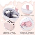 Standing Milk Tea Pencil Case Cute Telescopic Pen Holder Stationery Pouch Pen Box for School Students Office Supplies Pencil Bag. 