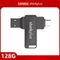 Lenovo thinkplus MU233 128GB 64GB 32GB USB 3.2 Type-C Dual-port U Disk Rotatable Metal USB Flash Drive High-speed Transmission U disk. 