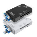 6 in 1 USB 3.0 OTG Card Reader for Secure Digital/TF Cardreaders Splitter Adapter for Mobile Phone Computer. 