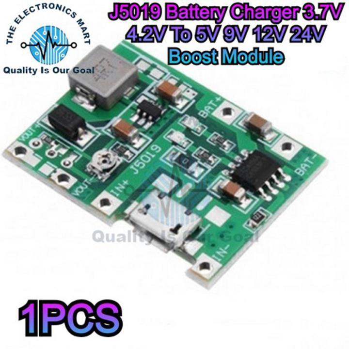 J5019 Micro USB Lithium Li-ion 18650 Battery Charger 3.7V 4.2V To 5V 9V 12V 24V Boost Module In Pakistan (SB14)