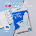 Disposable Toilet Seat Covers with Toilet Paper Pad – Biodegradable & Travel Friendly (10pcs). 