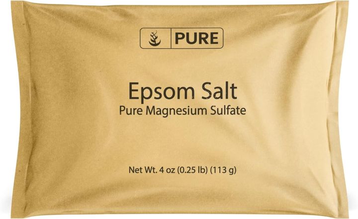 Pure Original Ingredients Epsom Salt (4 oz) Pure Magnesium Sulfate, Food Grade, Soaking Solution