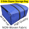 6 Piece High Quality XX Large Storage Bags 24" x 20" x12" inches sized For Clothes, Blankets and comforter's Storage Bag. 