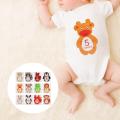 12pcs Newborn Baby Monthly Sticker for 1-12 Month Milestone Memories Photo Props. 