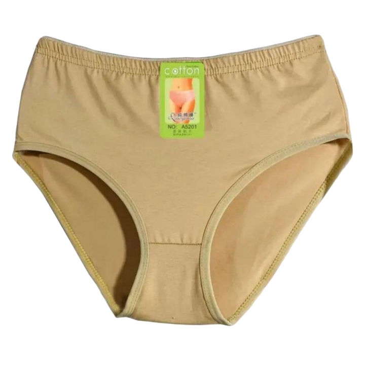 Pack of 2 Soft Cotton Jersey Underwear Panties for Girls Women| Black Skin Color