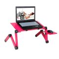 Laptop Stand Table Lap Desk Tray Portable Adjustable for Bed Computer Holder red. 