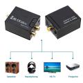 Digital to Analog Audio Converter | Digital Coaxial Fiber Optic Analog Output Converter. Optical Coaxial Digital Audio for Home Cinema. 
