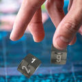 Translucent Black Dice for Role-playing Games Set of 5 Easy-to-read Black Translucent Dice for Board Games Durable Lightweight 16mm Acrylic Dice with Clear Numbers Acrylic Dice Set. 