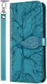 Wallet Case for Samsung Galaxy S8 Fashion 3D Emboss Life Tree Wallet Flip PU Leather Cover with [Card Holder][Wrist Strap] for Samsung Galaxy S8. 