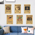 Anime Poster Clear Printing Dorm One Piece Wanted Luffy Wall Art Poster. 