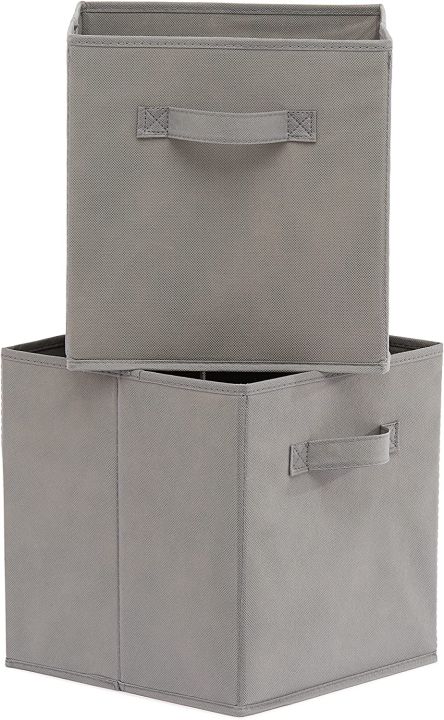 Foldable Storage Cubes Organizer Basket Bin 10 x10 x10 Inch Storage Boxes Storage Container with Handles for Travel Moving Toy Storage Box