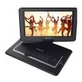 DBPOWER 14" Portable DVD Player with Rechargeable Battery, Swivel Screen, Supports SD Card and USB, with 1.8M Car Charger and 1.8M Power Adaptor (Black). 