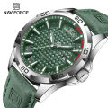 NAVIFORCE Luxury Brand Analog Quartz & Date Leather Straps Waterproof Wrist Watch For Men With Brand Box-NF8023. 