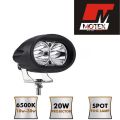 Oval Cree Led 20W Motorcycle Additional LED Lights, 20 W Round LED Front Headlights Anti-Fog 12 V 24 V Motorcycle LED Spotlight 1800 LM Additional Headlights Universal Fitment Special Edition Product Fits Ybr 125cc, Honda CG125cc, Honda CD 70cc ETC. 