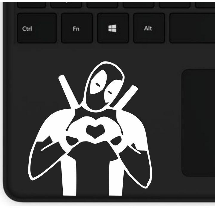 Deadpool Making Heart  Decal Skin for Trackpad Vinyl Sticker or Car-window Sticker , Laptop Sticker