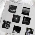 50Pcs Cool Black and White Stickers Aesthetic Cute Geometric Animals Decals for Laptop Luggage Car Styling Art Supply Sticker. 