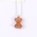 Bear Pendant Chain Necklace Bear Long Sweater Neck Chain  Gift. 