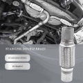 1 PCS Exhaust Flex Pipe Stainless Steel Double Braid Car Exhaust Flexible Joint Tube 2 X 6 Inch with Ends 10 Inch Long. 