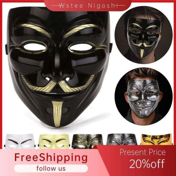 COD Fast Delivery Gift V Full Face Props Hacker Fashion DIY Cosplay ...