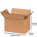 Bundle of 10 Boxes (30.2*21.5 *24.3 cm) or (11.9 x 8.5 x 9.6 inch) 3 ply Corrugated Carton Packaging Material. 