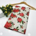 SastaaE Unstitched 1 Piece Swiss Lawn Fabric All Over Floral Print For Ladies, Women's and Girls || Available In 5 Colors Unstitched Fabric For Women. 