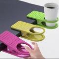 1 PC New Creative Plastic Home Office Desk Table Drink Coffee Bottle Cup Holder Bracket Stand Clip (1pcs,Random Color). 