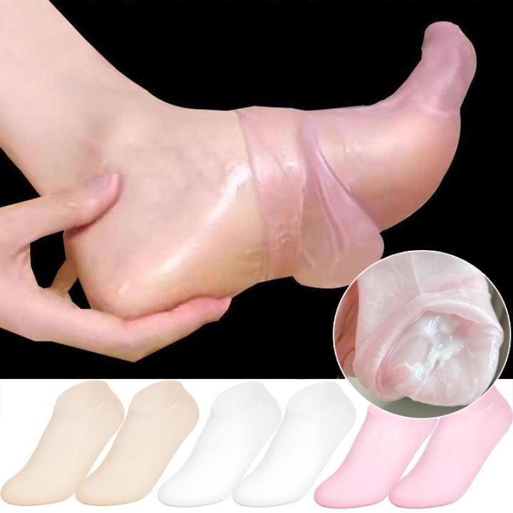 Silicone Gel Heel Pad Socks For Pain Relief And Anti Crack Heel 1 Pair Heel Cups Heel Guards Heel Protectors Heel Sleeves For Relieve Heel Pads Cushion Heel Pain, Heal Dry Cracked Heels, Achilles Tendinitis, For Men & Women