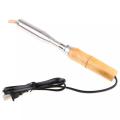 Soldering 220V Heavy Duty Electric Soldering Iron 75W High Quality Soldering Iron Chisel Tip Wood Handle. 