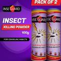 Pack of 2 Insect killer Powder - Cockroaches powder - Crawling Insect Killer - Ants killing powder - Multi Insect Killer - Instant Cockroach killer - Pest Control Insect - Roach Killing powder - Flies killer  Inseguard Insect Killing Powder 100 Gm. 