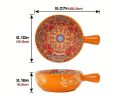 Random Color - Fruit Print Bowl, Koreaan Tableware Cute Ceramic Bowl With Handle, Microwave Heating Bowl Instant Noodle Bowl. 