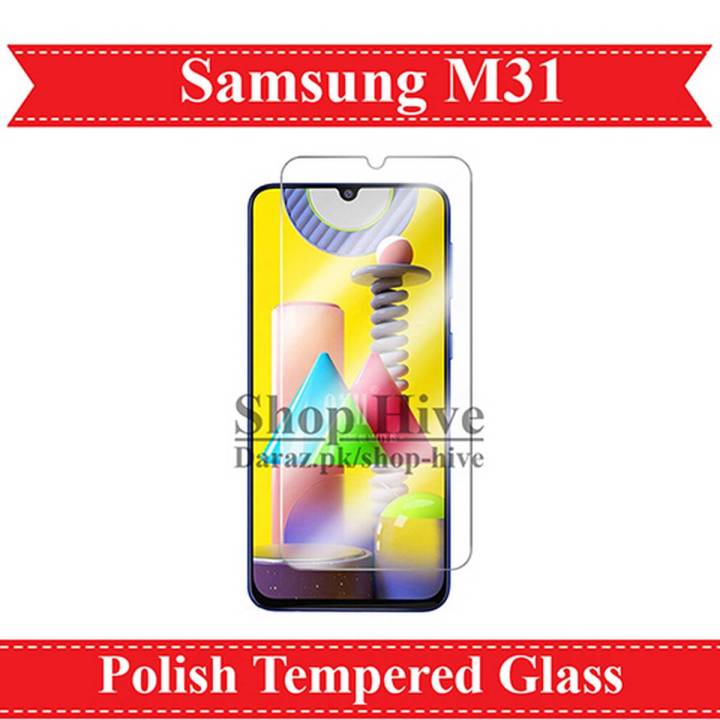 Samsung Galaxy M31 Tempered Glass Screen Protector Premium High Quality Polish Glass For Galaxy M31