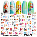 2020 New Cartoon Kids Barbie Nail Art Sticker Snow White Emoji Barbie Simpson. 