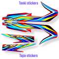 Stickers for bike 125 Motorcycle/4pcs bike Tanki tapa Stickers/125 Stickers kit/125 stickers tanky tapy/Honda stickers for bike/Honda Logo sticker/125 bike decoration accessories parts/bike sticker for Tanki tapa 125 (Model 2025)/Tankini Tapa stickers. 