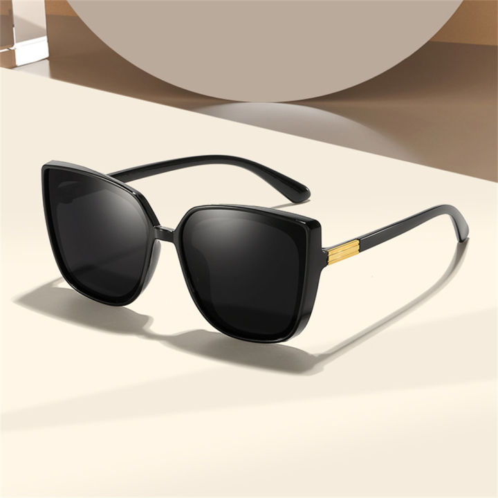 Fashion Square Sunglasses Retro Oversized Sun Glasses Big Frame Black Shades UV400 Protection Eyewear Fishing Goggles