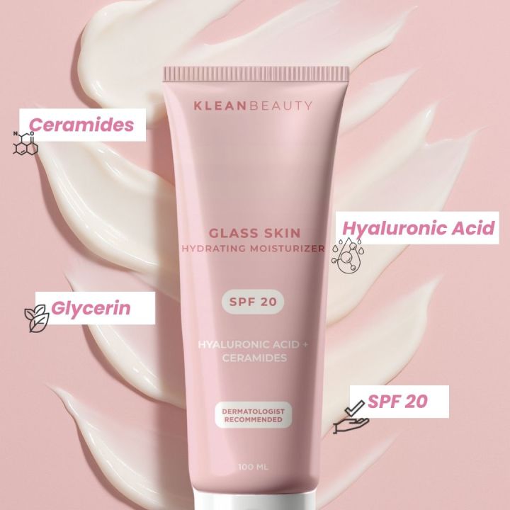 Klean%20Beauty%20-%20Hydrating%20Moisturizer%20%5Btube%5D%20100ml/%2050ml%20%20Moisturizer%20%7C%20Korean%20glass%20skin%20%7C%20%20Barrier%20repair%20%7C%20SPF%2020%20%7C%20Glass%20skin%20%7C%20Glow%20%20%7C%20dry%20skin%20Best%20moisturizer%20%7C%20Nourishing%20%7C%20Anti-aging%20%7C%20Sensitive%20skin%20%7C%20Light-weight%20-%20Image%204