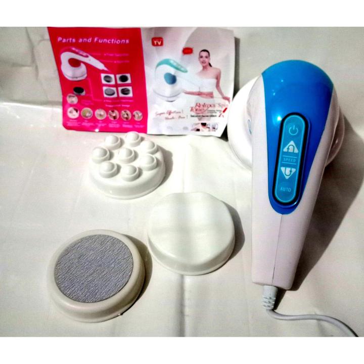 Relax Tone Spin Body Massager With 4 Headers 2nd Generation Slimming Lose Weight Burn Fat Full Body Massage Device