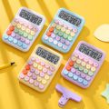 SF 12 Digits Candy Style of Calculator Large Display Mechanical Round Button Study Student Office Fashion Stationery. 
