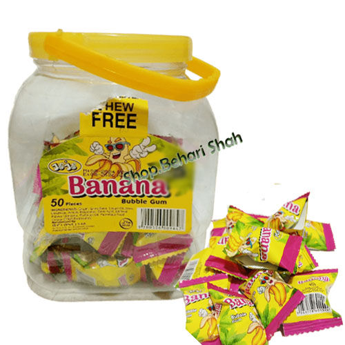 Banana Bubble Gum (1 box in 50pcs)
