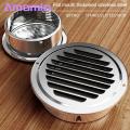 Stainless Steel Vent Cover Air Vent Cover Stainless Steel Exhaust Pipe Grille Flat Ducting Wall Inlet with Built-in Fly Screen Mesh Ventilation Rainproof Vent Cover. 