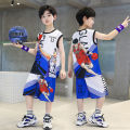 Slam Dunk Children's Basketball Wear Boy Summer Clothing Primary School Students Suit Medium and Large Children's Sports Boys' Quick-Drying Jersey. 