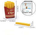12 pcs Set Creative French Fries Bag Sealer With Holder Fridge Magnet Bag Clips Food Seal Clip Keep Fresh Snack Sealing Clamp. 