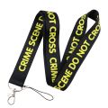 YQ1221 Warning Sign Keychain Lanyard VIP Phone Rope Crime Scene Neck Straps For Keys USB Pendants Cord Hang Rope Lariat Jewelry. 